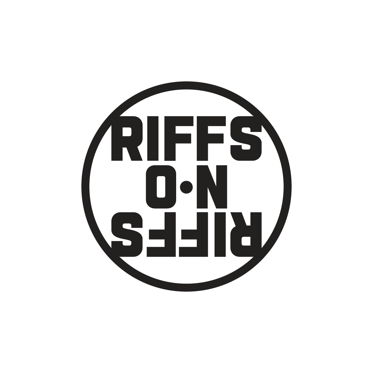 Riffs on Riffs logo, black
